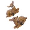 2 Stück Sika Hirsch Statue Skulptur Ornamente Tiermodell Kunsthandwerk Außengartendekoration Ornament