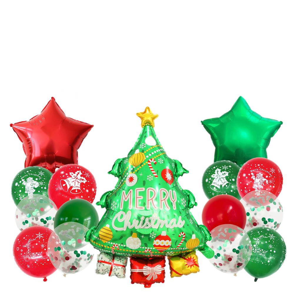 Christmas Decoration Aluminum Film Balloon New Year'S Day Party Scene Arrangement Santa Claus Christmas Tree Balloon