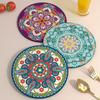 Anti-scalding Insulation Pad Bohemia Coaster Custom Absorbent Dinner Plate Mats Non-slip Tea Pads Placemat Kitchen Tableware