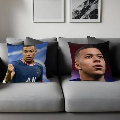 K-Kylian M-Mbappe Kuddfodral 30x50 Polyester Soffkuddar Dekorativa Prydnadskuddar Heminredning Kuddfodral