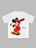 Disney Mickey Mouse Men's Casual Cartoon Print Short Sleeve T-Shirt Cotton Tee Couple Outfit Clothing White T-Shirt Men Clothing
