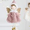 Cartoon Plush Angel Girl Pendant Handmade Christmas Girl Ornaments  New Year Festival Gifts