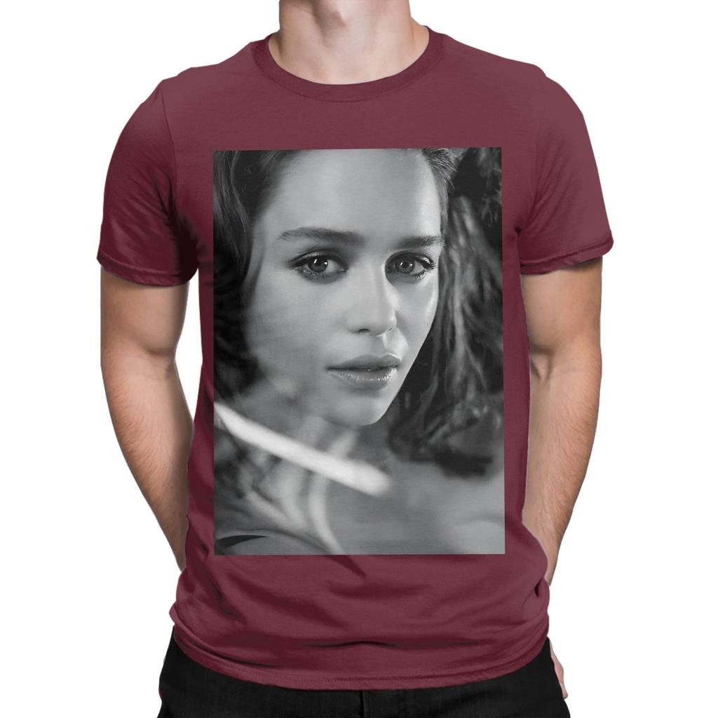 Emilia Clarke black painting Funny 100 Cotton TShirt Emilia Clarke Tees Tops For Unisex