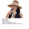 Beach Hat Natural High-Density Straw Fabric Sun Protection Wide Brim Dome Design Sun Hat Lace Bow Faux Pearls Decor Summer Hat
