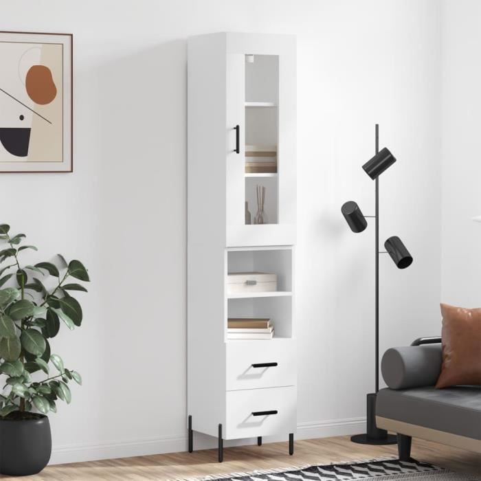 VidaXL Highboard White 34.5x34x180 Cm Engineered Wood 3199305