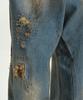 ADSB ANDERSSON BELL Unisex Destroyed Wide-Leg Jeans Apa864U(Blue)