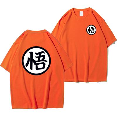 Camiseta de algodón de manga corta para mujer, remera de Anime Son Goku, ropa de Cosplay, holgada, informal, de gran tamaño, estilo Harajuku