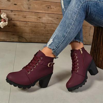 Fashion Women Ankle Boots 2024 New Autumn Winter Comfortable Boots Woman Fashion Sexy Casual High Heels Shoes for Women Zapatos De Mujer