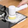 Cleaning Brush Bathroom Scrub Kitchen Tool USB 5 in 1 Handheld Bathtub to Clean Sink