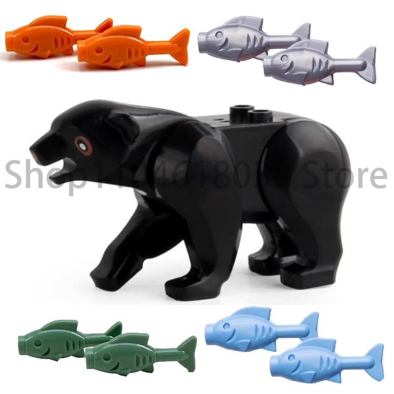 City Animal Zoo Farm MOC Building Block Pig Chicken Sheep Crocodiles Panda Dolphin Elephant Gorilla Fruit Eagle Bricks Toys A31