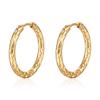 European-American Fashion Star Titanium Steel Round Women's 18K Gold-Plated Minimalist Stainless Steel Earrings