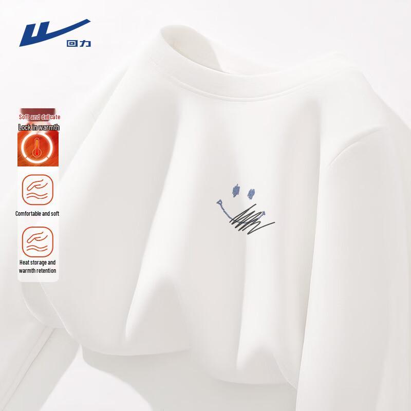 

Warrior Men s Autumn/Winter Loose Fit Warm Double-Sided Fleece Long Sleeve T-Shirt 2XL