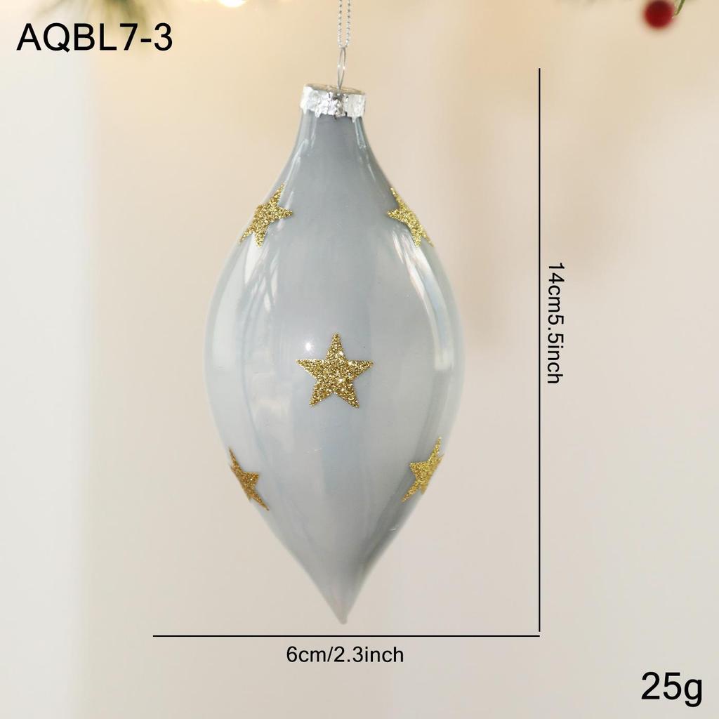 Multicolor Irregular Glass Onion Drop Christmas Tree Ornament