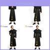 Stupendo Costume da Sacerdote Nero e Oro per Uomo Perfetto per Halloween e Spettacoli Teatrali