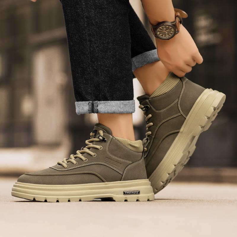 Winter velvet warm Martin boots new autumn outdoor casual short boots thick-soled retro rubber and plastic boots