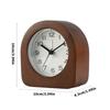 Quiet Kids Wood Analog Alarm Clock with Soft Night Light Battery Operated for Bedsides Use with Easy Snoozes Function
