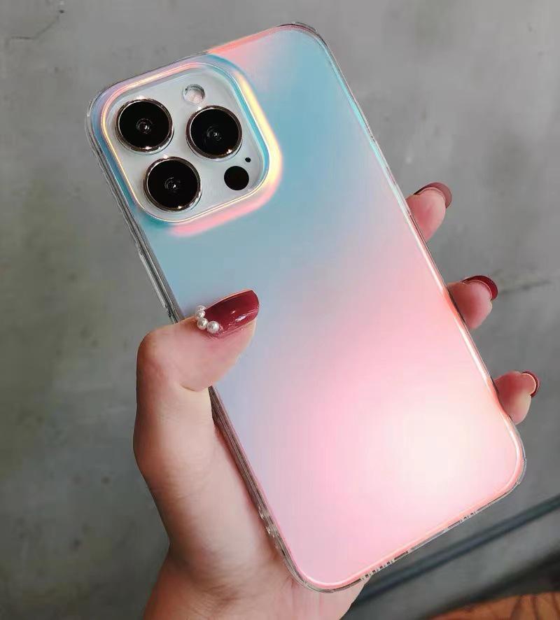 

Градієнтный лазерный матовый противоударный чехол для iPhone 15 Pro Max iPhone 17
