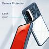 For Samsung Galaxy A26 5G Case TPU + PC Clear Phone Cover with CD-Veins Camera Lens Sliding Lid