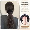 Korean Style Braided Wig Hair Claw Clip Curly Elastic Hair Tie Trendy Hair Scrunchie  for Women