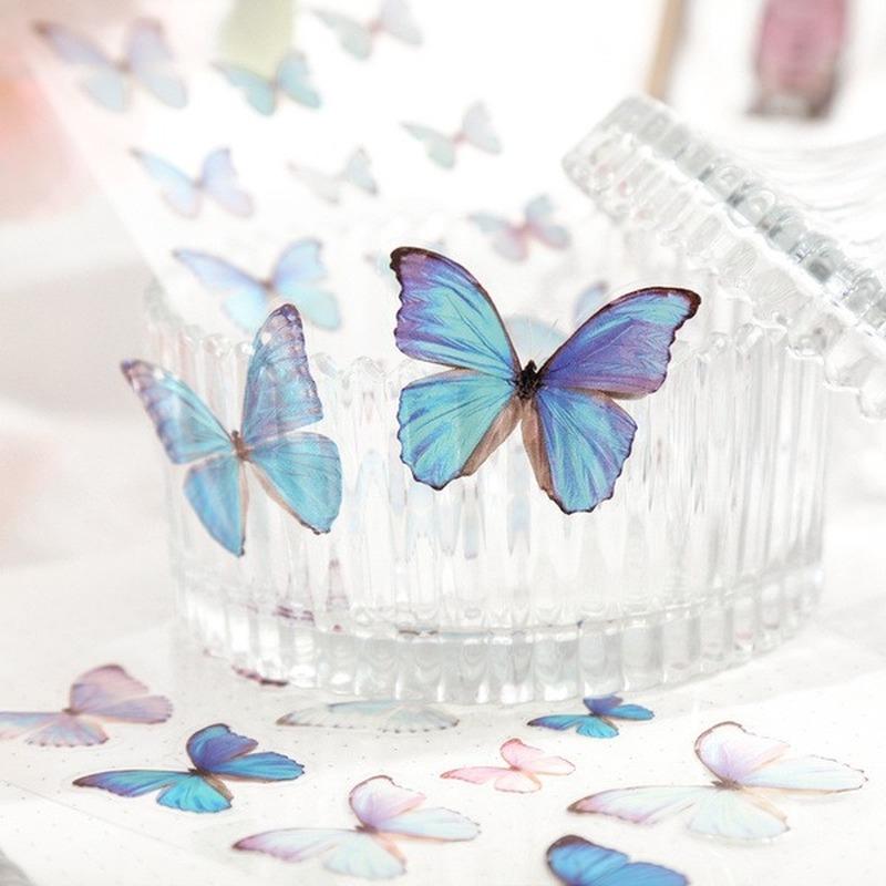 2Bag Butterfly Series Daily Deco Washi Diary Stickers Scrapbook Journal Doodling Stationery Hand Account
