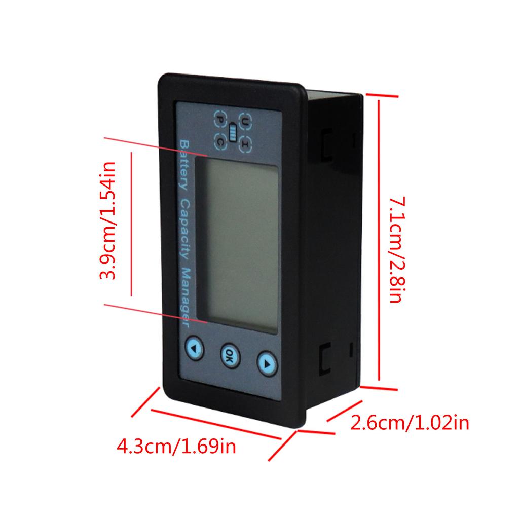 Multifunctional Battery Meter Battery Capacity Indicator Easy To Use Car Battery Monitors Low Power Consumption for Car