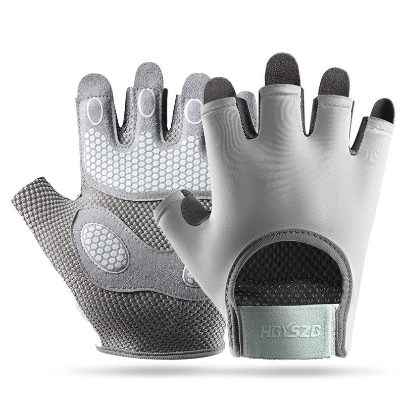 Sports cycling gloves women's half finger non-slip wear-resistant yoga outdoor running breathable fitness gloves