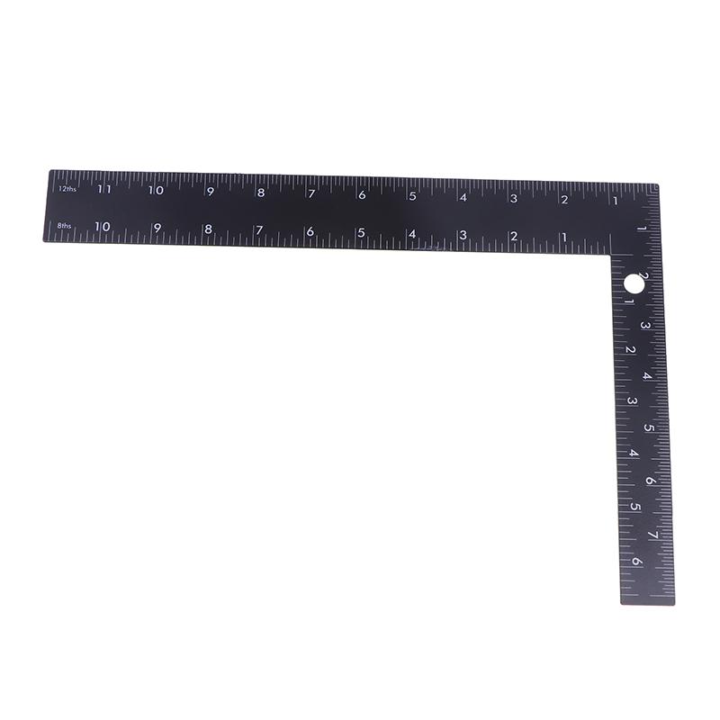 Black Right Angle Ruler 90 Degree Hole Angle Ruler Industrial Grade Positioning Marking Angle Ruler Woodworking L-Shaped Ruler