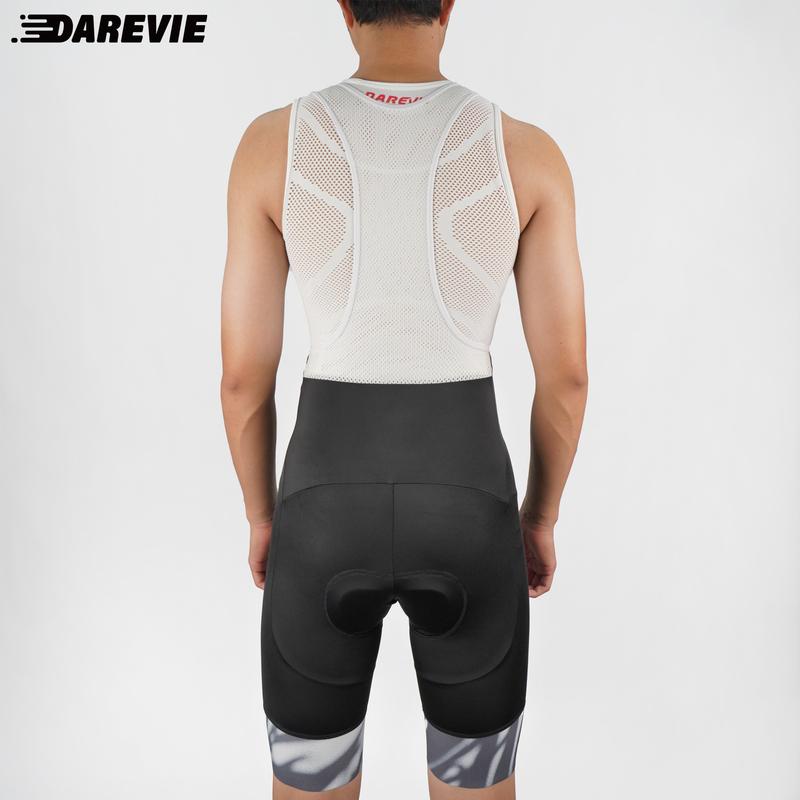 DAREVIE Herren Radhose Trainingslevel Radsportset Trägerhose Herren Radsport 80kg/m³ Polster Atmungsaktive Träger-Radhose Mann