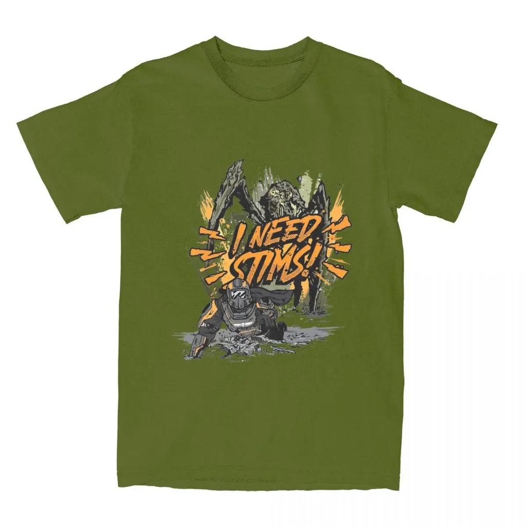 Helldivers Video Game T-Shirt Horror Awesome 100% Cotton T-Shirts Summer Breathable Fashion Tee Shirt Big Size Clothes