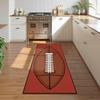 Ball Sports Theme Hallway Runner Rug Baseball Rugby Football Print Non Slip Mat for Boy's Room Living Room Kitchen Bedroom