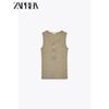 Zaprha 2025 New Arrival Multi-Color Choice Washed Rib Fashion Round Neck Sleeveless T-shirt Top Female 3253338