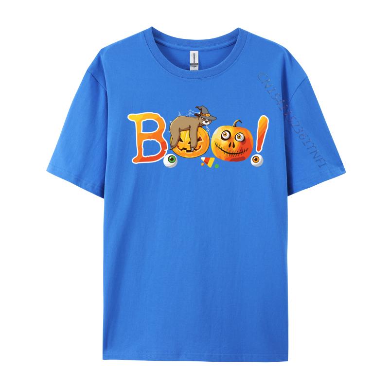 Clothing Funny Halloween Boo Sloth Pumpkin T Shirts Unisex Tee Shirts Graphic Unisex Tops Tees Clothes Retro Cotton