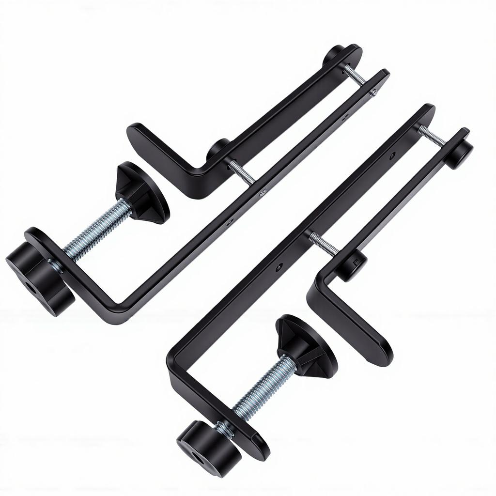 2PCS Desk Clamp Pegboard Fixing Bracket Adjustable Thickened Pegboard Mounting Bracket for Office Garage Kitchen Home
