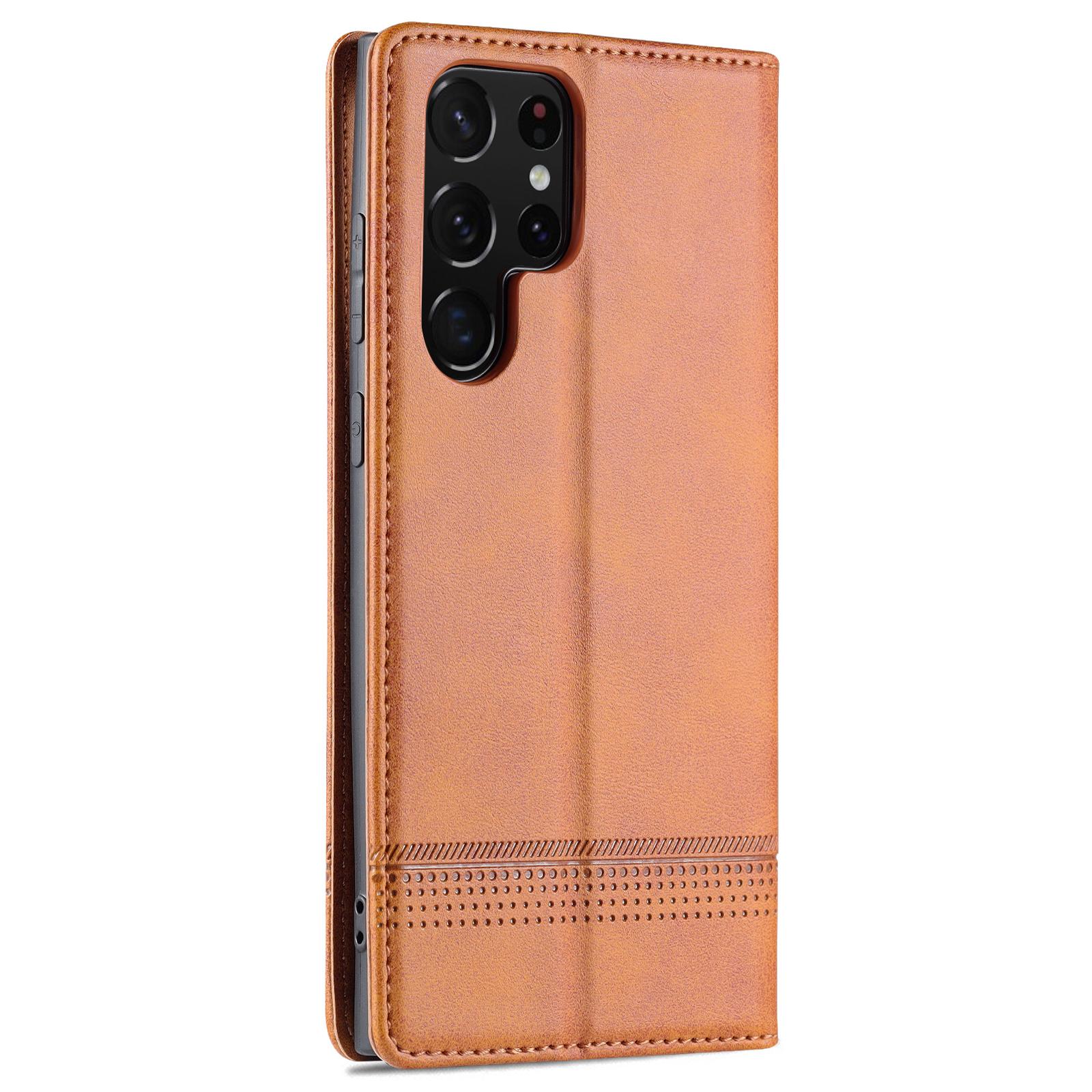 

Роскошный магнитный адсорбционный кожаный чехол для Samsung Galaxy S22+ S23 + Ultra S 22 Flip Cover Защитный чехол Fundas Coque S22 Ultra 5G&Only Case