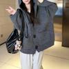 Korean Style Loose Hooded Knit Cardigan for Women - Autumn/Winter Mid-Length Sweater