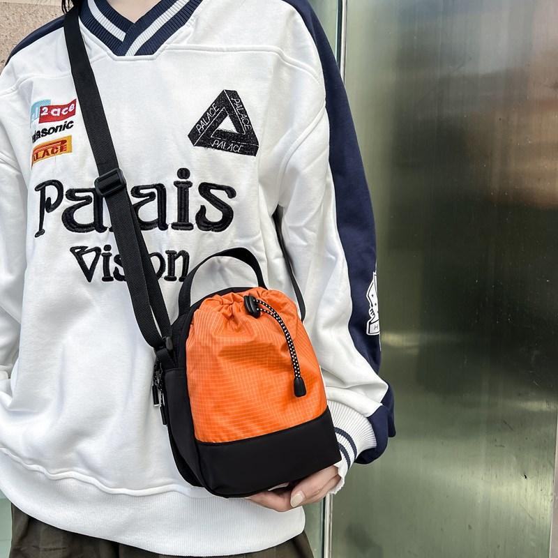 Personalized tooling neck water bottle bag boys street cool large capacity outdoor commuting storage mobile phone bag messenger bag