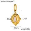 CARLIDANA Luxury Gold Plated Stainless Steel Charm Evil Eye Oval Heart Flower Colorful Natural Stone DIY Jewelry Making Women