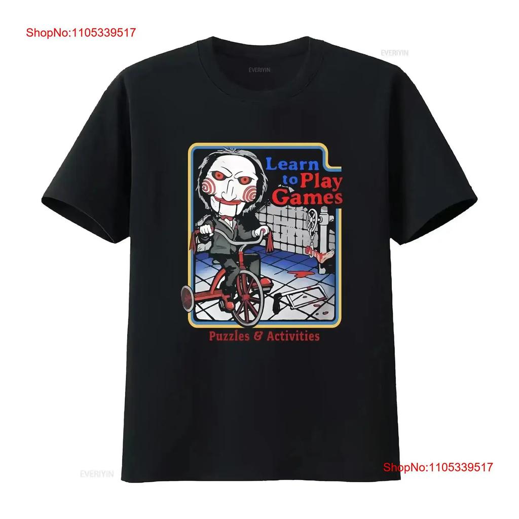 Saw Jigsaw Billy Puppet Learn to Play Games Black T shirt Official Funny vintage Washed Slightl