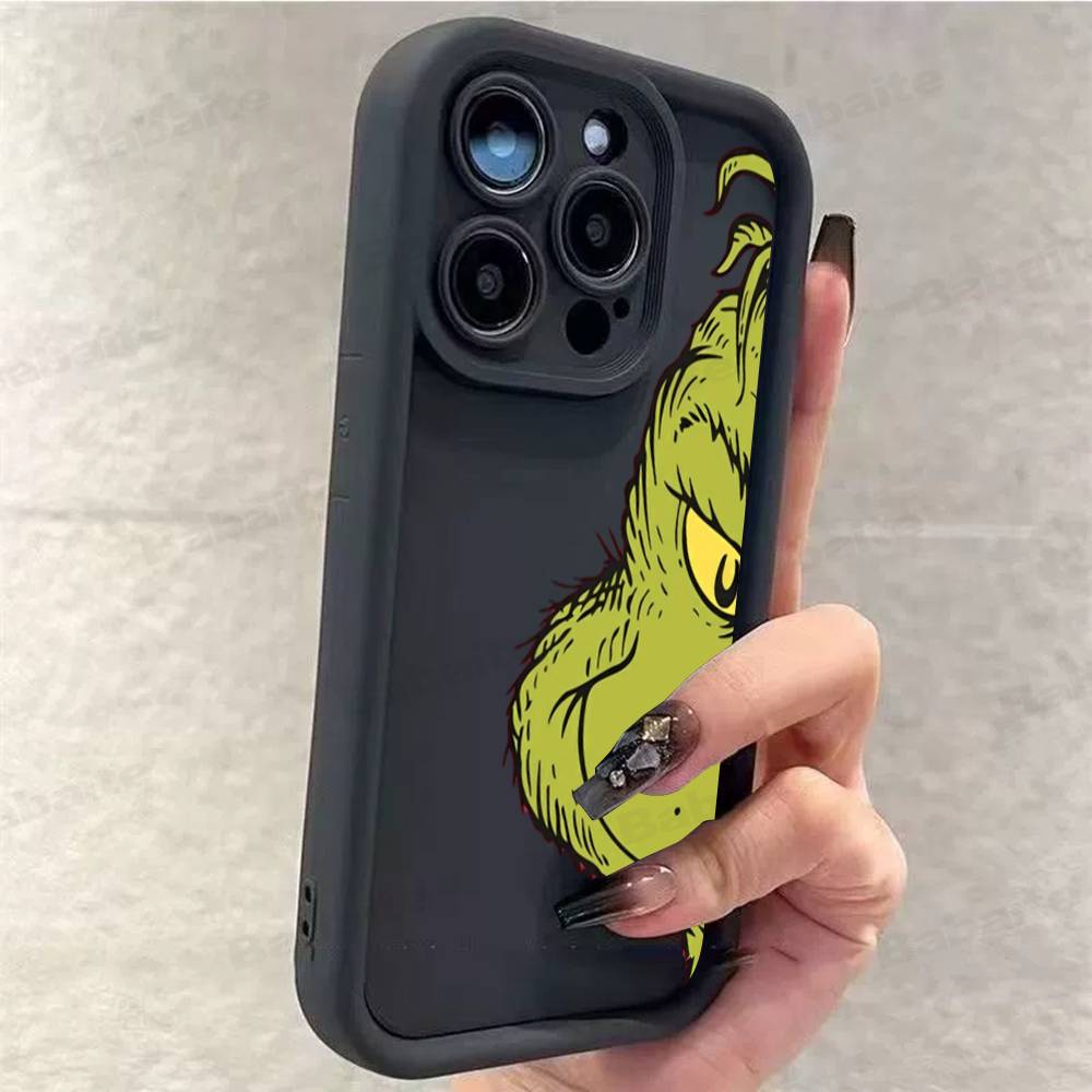 C-Christmas G-Green M-Monsters Phone Case For iPhone 17 16 15 14 13 12 11 Air Plus Pro Max Soft Back Cover