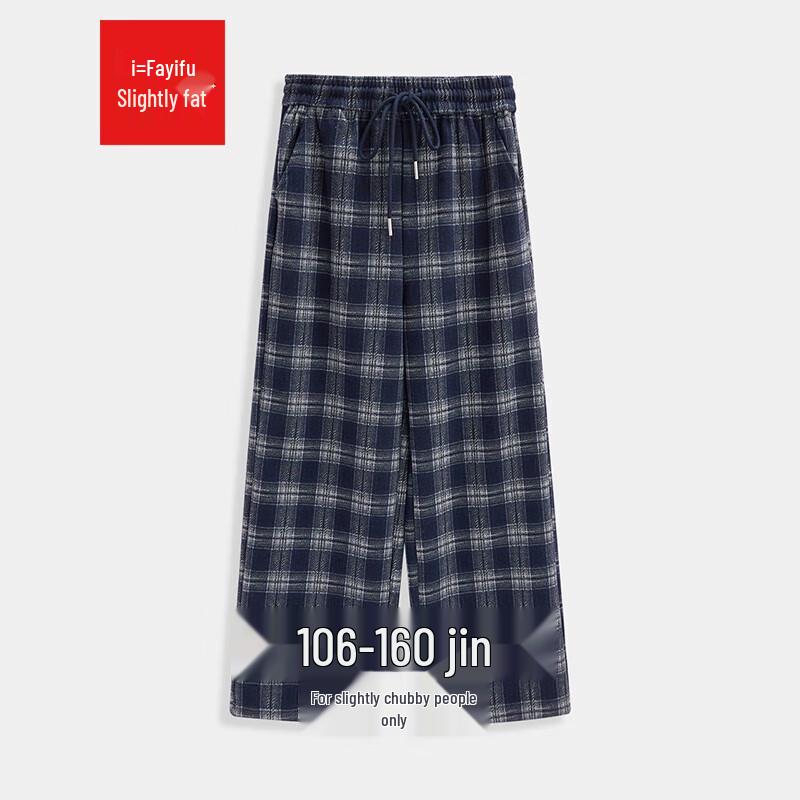 

IEF 2025 Зимние брюки в клетку больших размеров с широкими штанинами XL