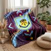 Coperta in Flanella con Stampa Calcio Burnley, Coperta Morbida Calda Leggera per Divano Letto Campeggio