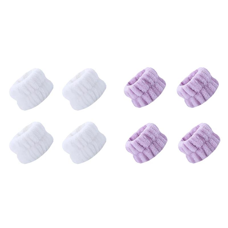 2/4/8PCS Reusable Wrist Washband Microfiber Wash Towel Band Wristband for Washing Face Women Girl Yoga Sport Wrist Sweatband