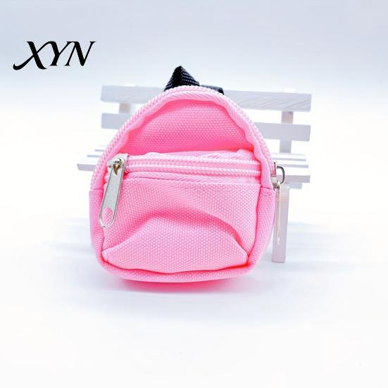 Compact Earphone Case Mini Backpack Coin Purse, Scratch Resistant Zippered Compartment Keychain Pouch Bag, Waterproof Oxford Cloth Decorative Bag