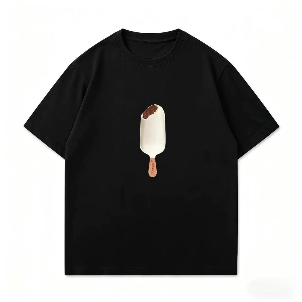 Take A Bite of The Ice Cream Pattern T-shirts for Men and Women Summer T-shirts Girls Boys Fashion C