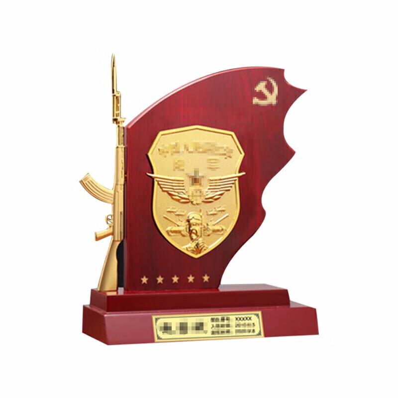 Veteran Retirement Wooden Flag Souvenir