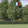 Vidaxl Italian Flag with Mast, 6.23 M, Aluminum
