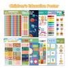 Preschool Learning Posters School Educational Charts 12 Pieces Time Numbers Letters Charts For Travel Boy Preschoolers Develop