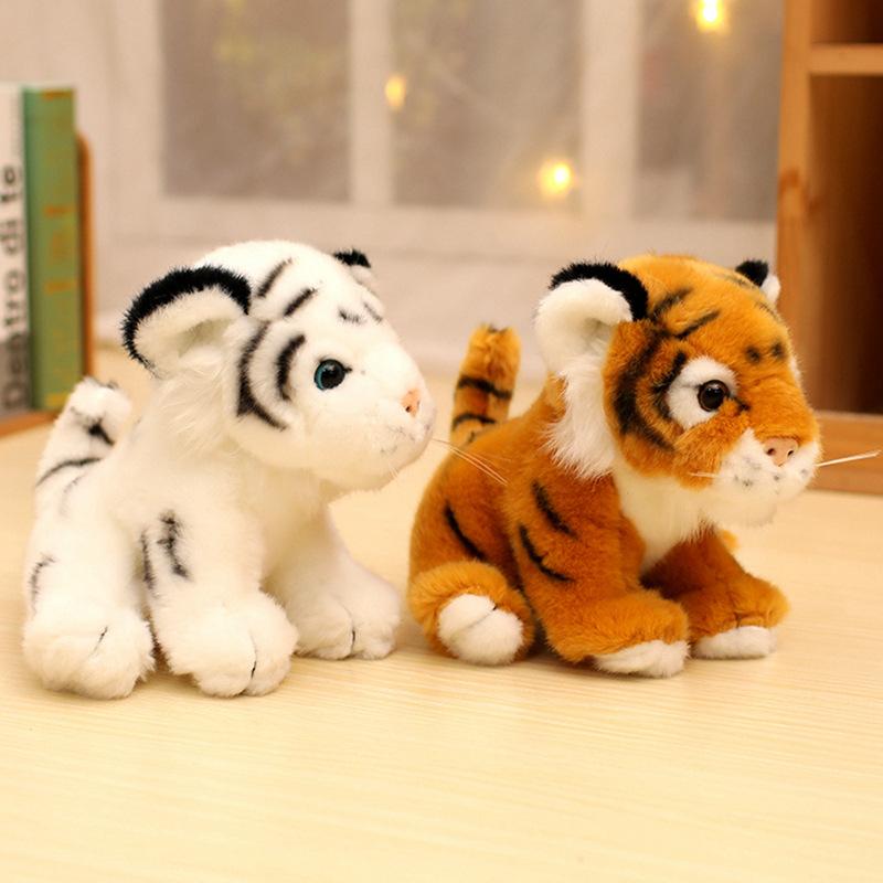 New Tiger Doll Plush Toy White Tiger Cute Siberian Tiger Doll Small Grab Machine Rag Doll Children's Gift Doll