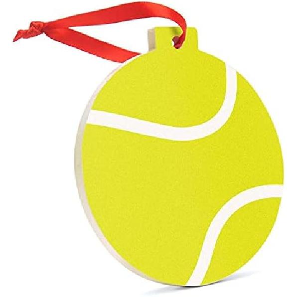 ChalkTalkSPORTS Tennis Round Ceramic Ornament | Jingle All The Way Tennis Ball