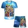 2025 Summer New Fashion Dragon Ball Tshirt Shorts 2 Piece Sets Kids Tracksuit Vegeta Clothes 3D Printed Dragon Ball T Shirts  Suit